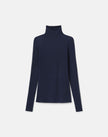 VISCOSE CASHMERE JERSEY ELONGATED FITTED TURTLENECK