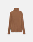 VISCOSE CASHMERE JERSEY ELONGATED FITTED TURTLENECK