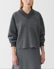 WOOL CASHMERE DOUBLE KNIT REVERSIBLE TOP