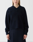 WOOL CASHMERE DOUBLE KNIT REVERSIBLE TOP