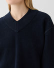 WOOL CASHMERE DOUBLE KNIT REVERSIBLE TOP