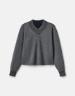 WOOL CASHMERE DOUBLE KNIT REVERSIBLE TOP