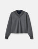 WOOL CASHMERE DOUBLE KNIT REVERSIBLE TOP