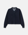 WOOL CASHMERE DOUBLE KNIT REVERSIBLE TOP