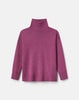 STAND COLLAR SWEATER IN MULBERRY MELANGE