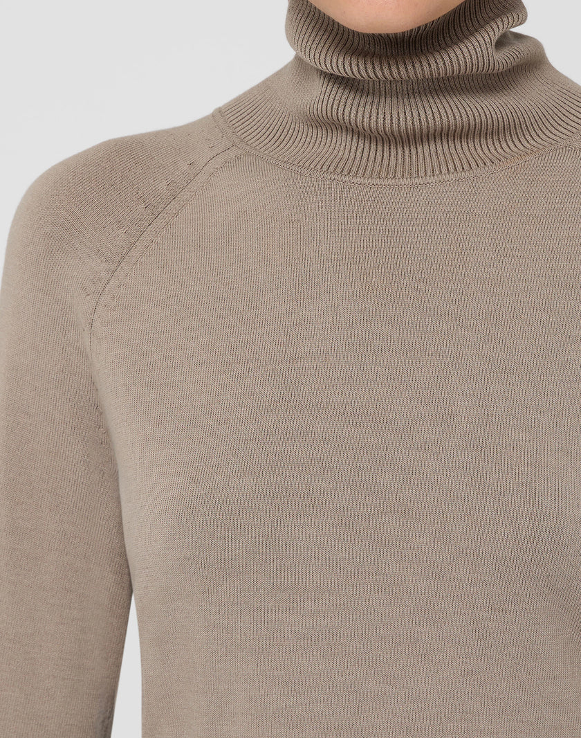 RESPONSIBLE MATTE CREPE TURTLENECK SWEATER