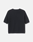 CASHMERE BASKET STICH SHORT SLEEVE SWEATER