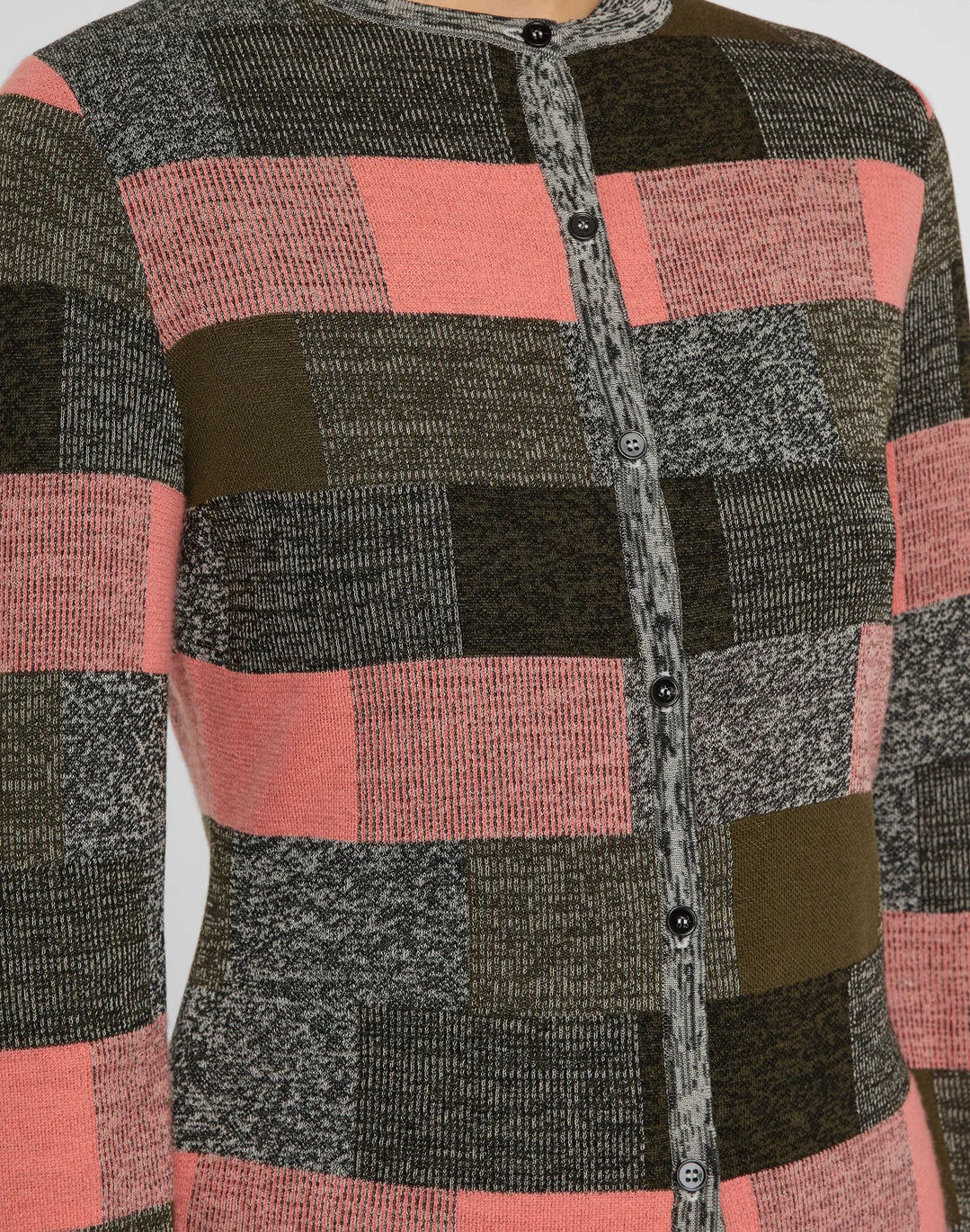 FINESPPUN VOILE CASHMERE JACQUARD BUTTON CARDIGAN