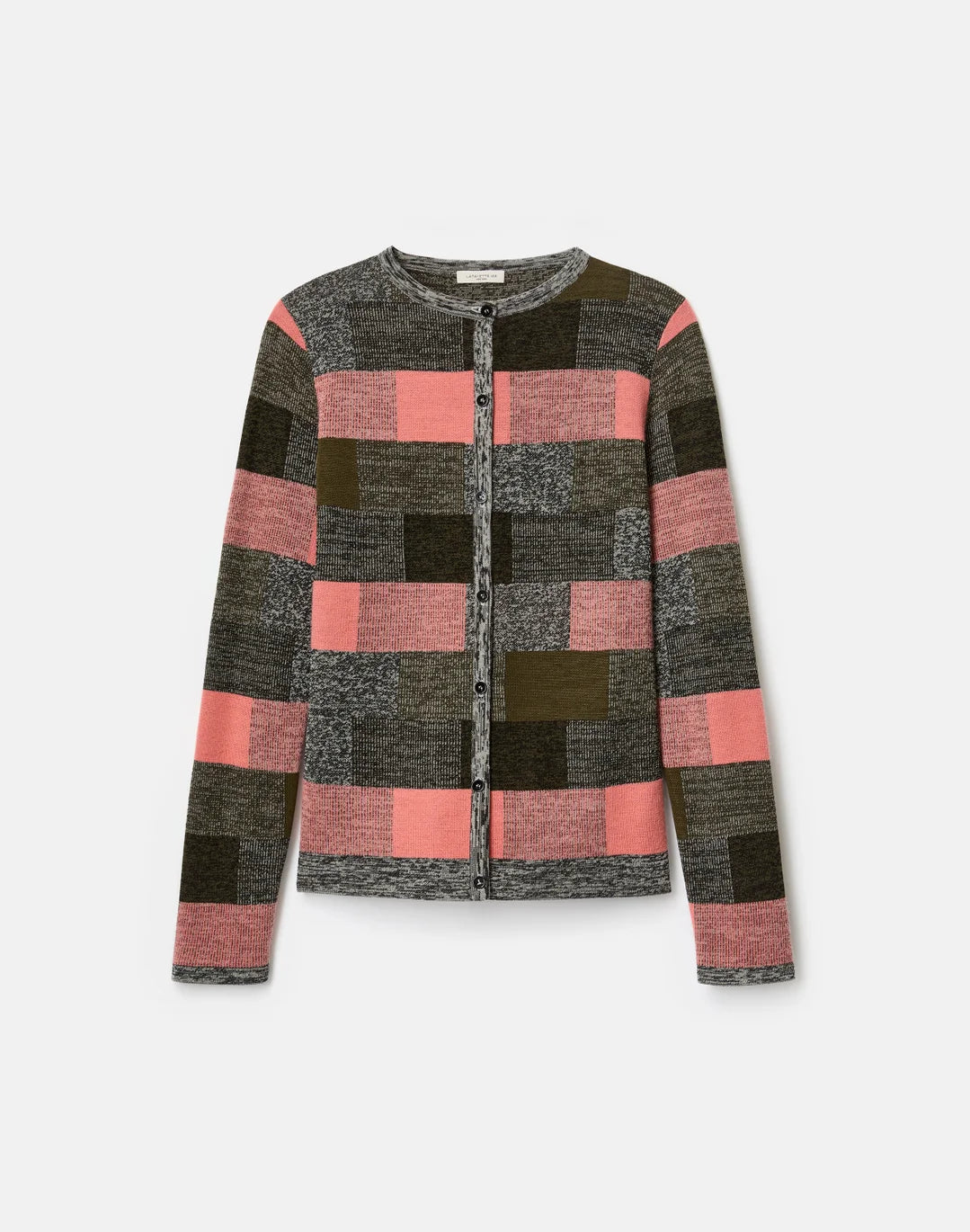 FINESPPUN VOILE CASHMERE JACQUARD BUTTON CARDIGAN