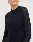 RESPONSIBLE FINE GAUGE MERINO TEXTURED STRIPE SWEATER