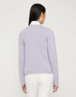 COTTON SILK VNECK BOMBER CARDIGAN