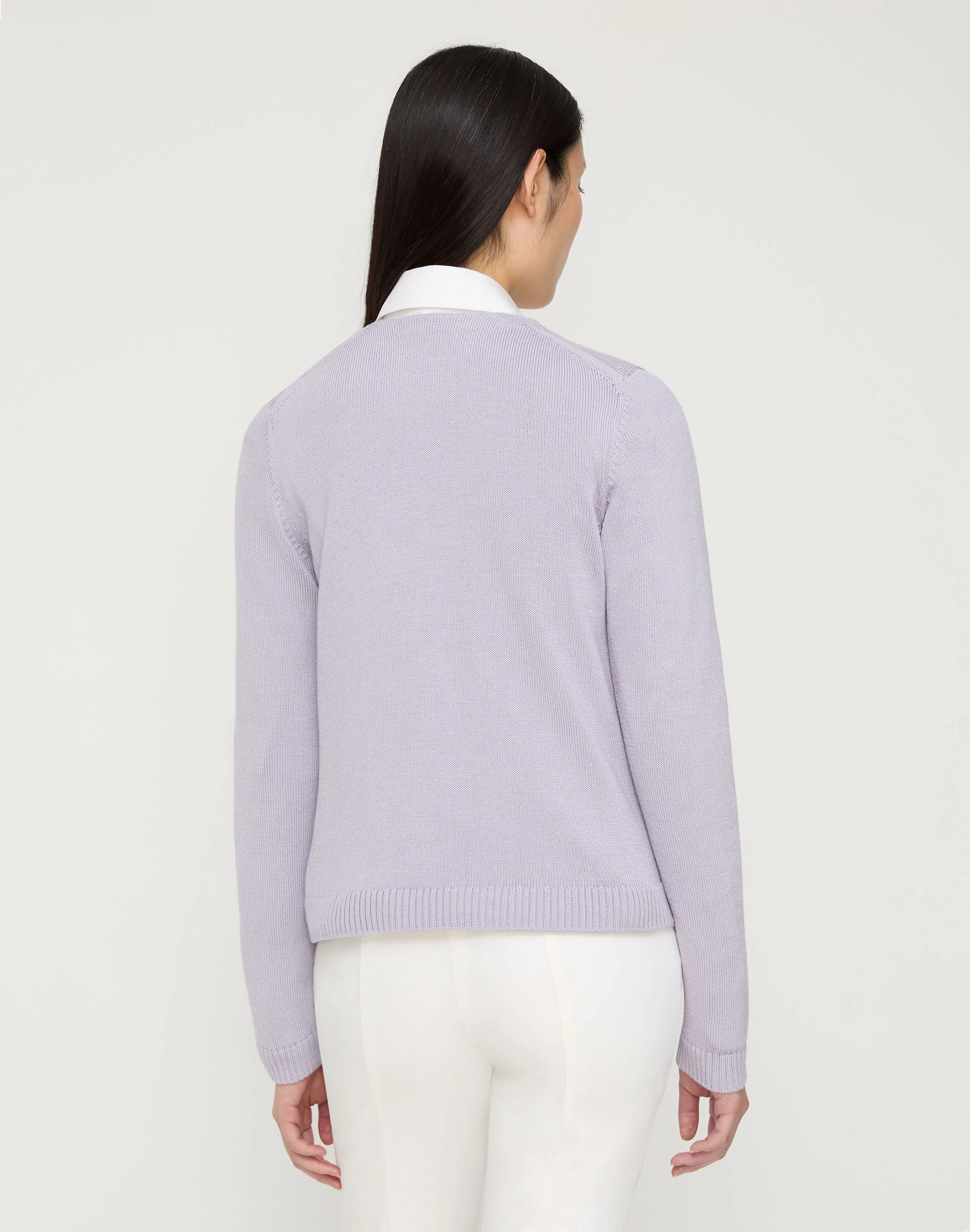 COTTON SILK VNECK BOMBER CARDIGAN