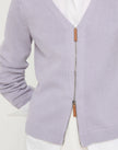 COTTON SILK VNECK BOMBER CARDIGAN