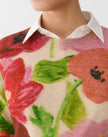 BLOSSOM PRINT CASHMERE SWEATER