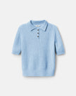 CABLED POLO SWEATER
