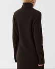 CABLED STAND COLLAR SWEATER
