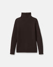 CABLED STAND COLLAR SWEATER