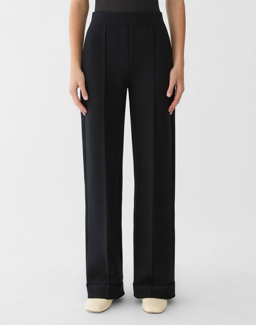 RESPONSIBLE MATTE CREPE THOMAS KNIT PANT