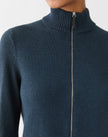 COTTON SILK BOMBER CARDIGAN