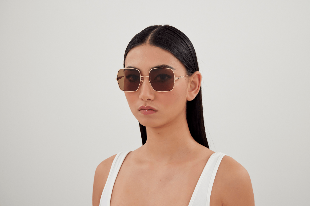 LETTERING LOGO METAL SUNGLASSES