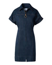 MINI COTTON WOOL DENIM DRESS