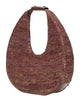 LARGE RAFFIA MOON TOTE BAG