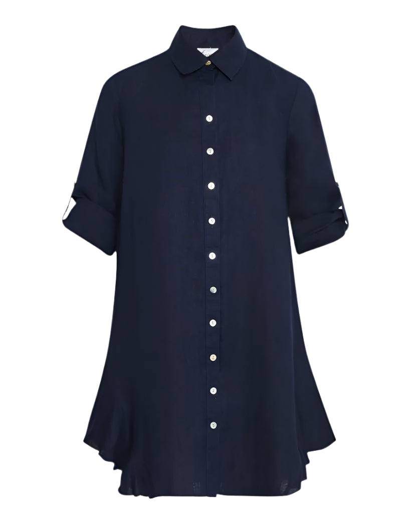 AGATHA WASHED LINEN SHIRT DRESS