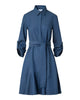 TIE WAIST COTTON DENIM SHIRTDRESS