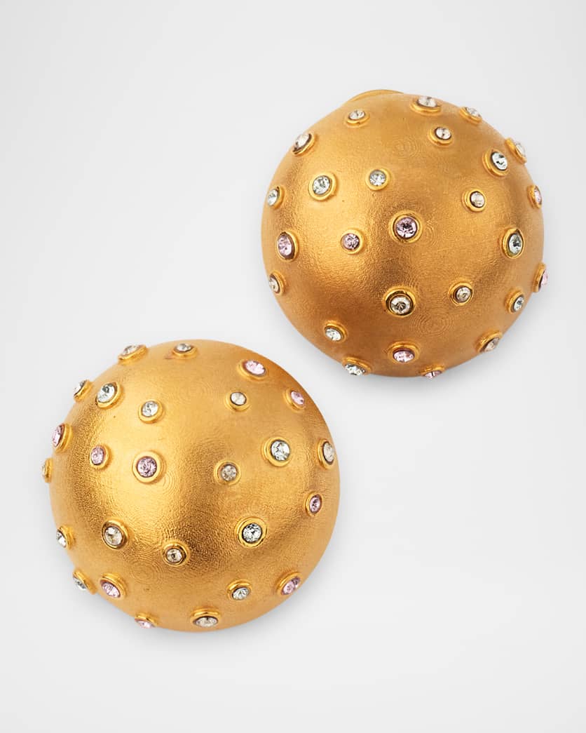 MINI CRYSTAL SPHERE STUD EARRINGS