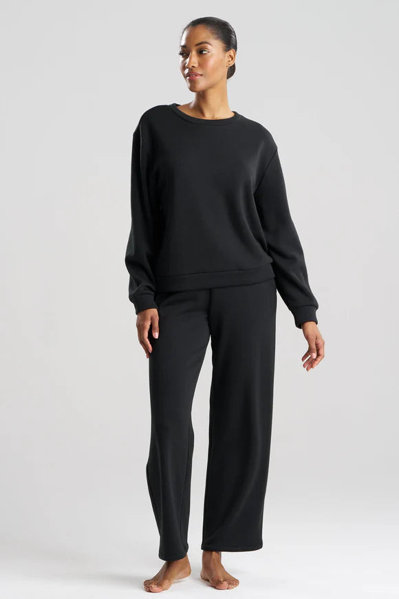 NOVA COZY BRUSHED KNIT EVERYWHERE CREW NECK TOP