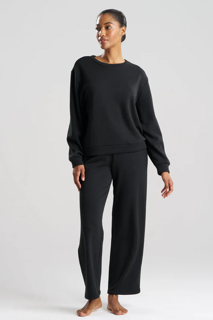 NOVA COZY BRUSHED KNIT EVERYWHERE CREW NECK TOP