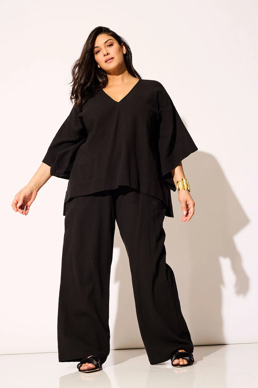 ONSEN COTTON KIMONO TOP