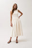 GLADYS SMOCKED BODICE DRESS OYSTER DRESS