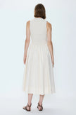 GLADYS SMOCKED BODICE DRESS OYSTER DRESS
