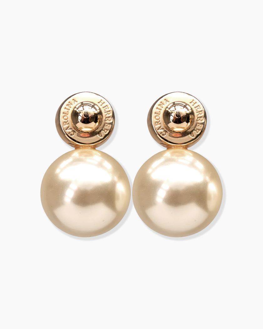 CRYSTAL AND PEARL EARRINGS