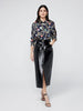 PENNY BLACK VINYL MIDI SKIRT