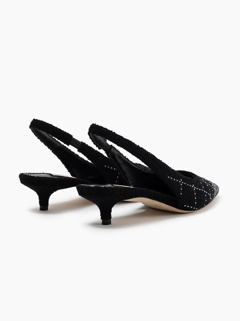 PEARLA 35 SLINGBACK PUMP BLACK