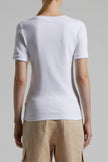 EMBROIDERED NECKLINE TEE