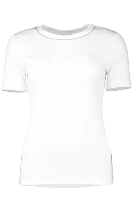 EMBROIDERED NECKLINE TEE