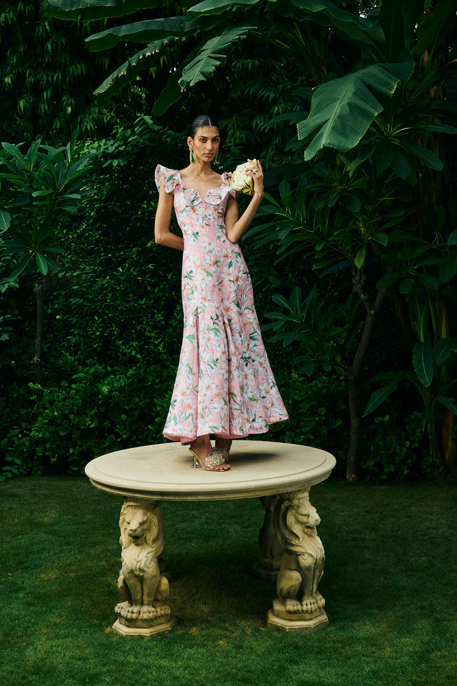 PINKY LILY BLOSSOM DRESS