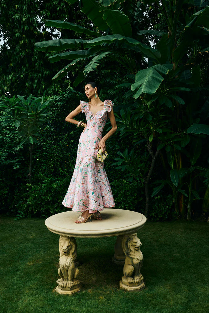 PINKY LILY BLOSSOM DRESS