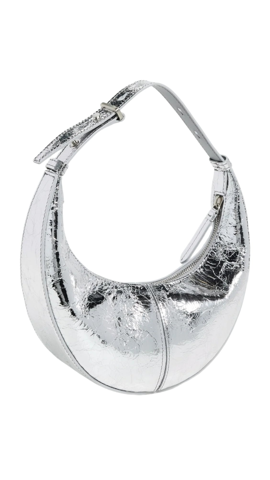 MINI SLIDE BAG IN CRINKLE METALLIC