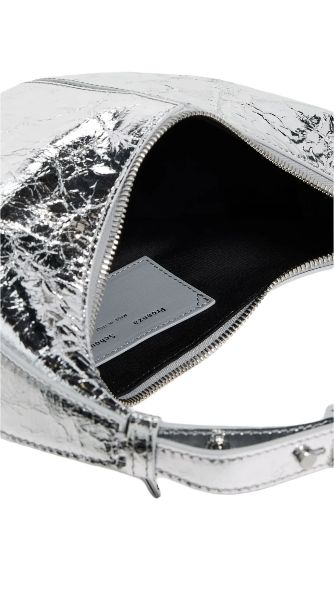 MINI SLIDE BAG IN CRINKLE METALLIC