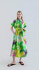 LONG SHIRT DRESS WITH BLOOMLIGHT PRINT AND FRONT PINTUCKS