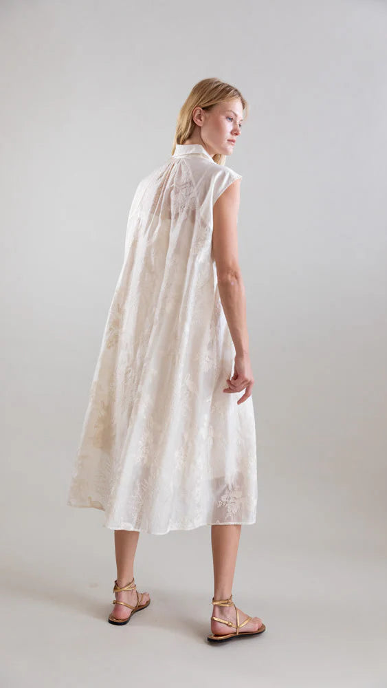 ETHEREAL BOTANICAL TENCEL SHIRT INSPIRED DRESS
