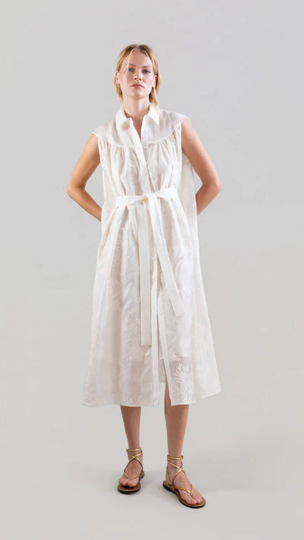 ETHEREAL BOTANICAL TENCEL SHIRT INSPIRED DRESS