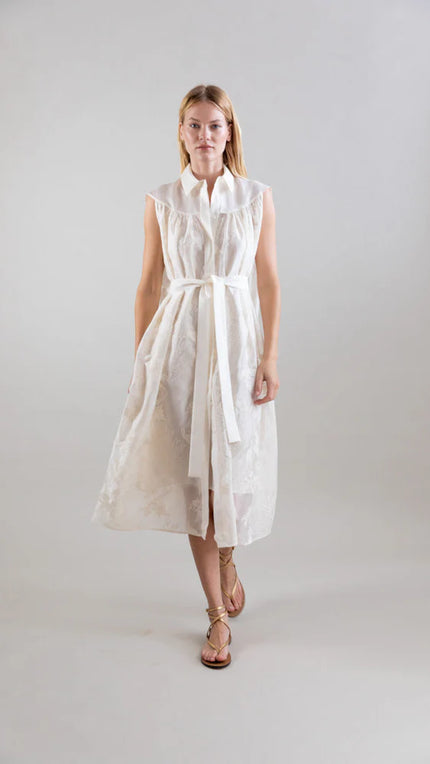 ETHEREAL BOTANICAL TENCEL SHIRT INSPIRED DRESS
