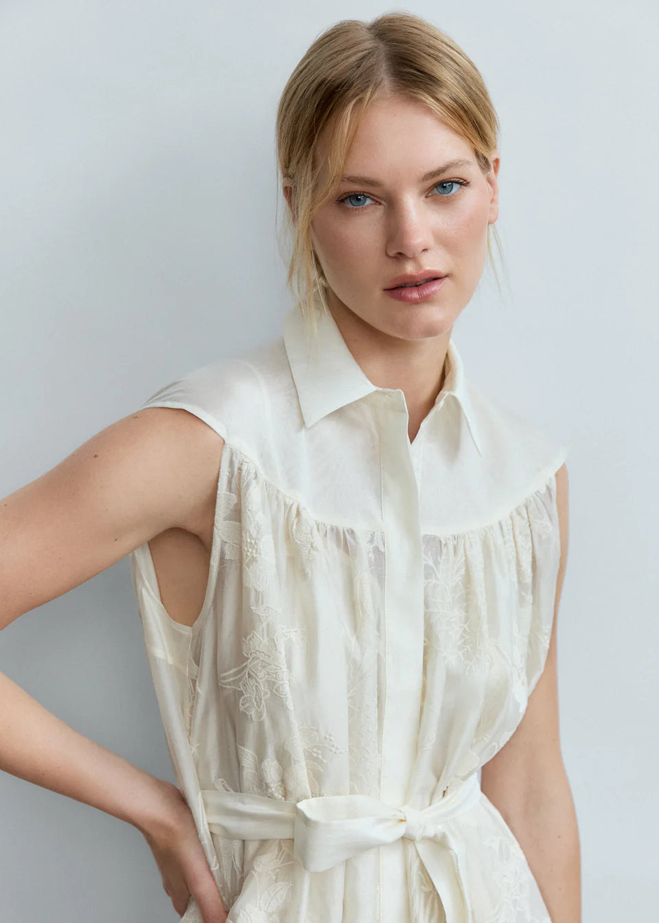 ETHEREAL BOTANICAL TENCEL SHIRT INSPIRED DRESS