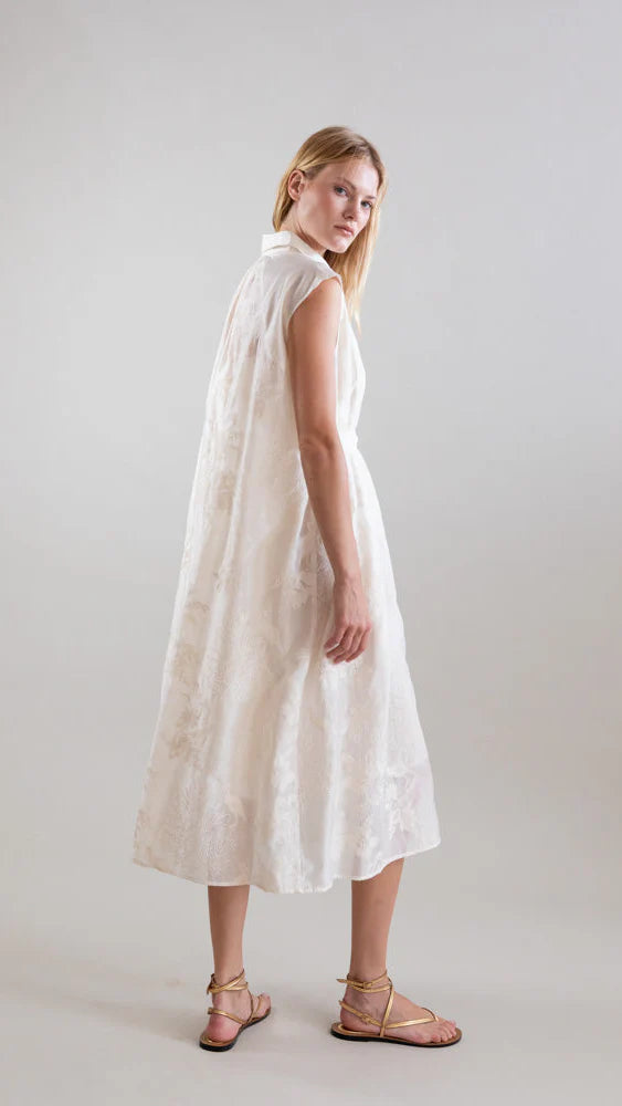 ETHEREAL BOTANICAL TENCEL SHIRT INSPIRED DRESS