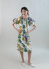 SUN KISSED MARIGOLD MEADOW BOAT NECK DRESS